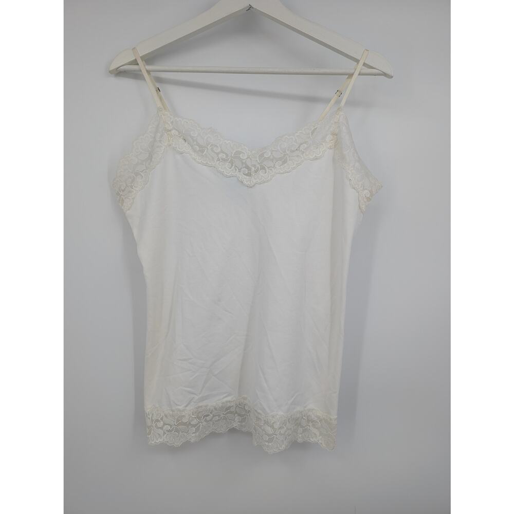 Lacy Babydoll Tank Cream Women's Large White House Black Market